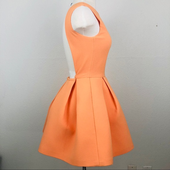 [AQ/AQ] Orange Structured Skater Floyd Dress - Picture 3 of 8
